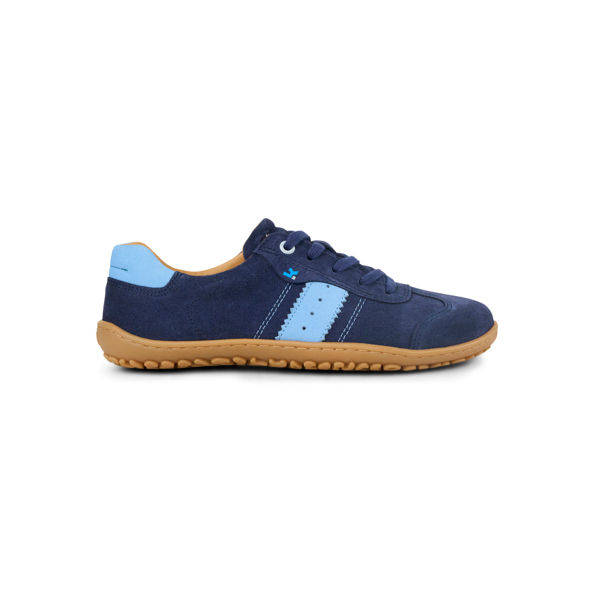 De barefootvariant op een retro suèdesneaker